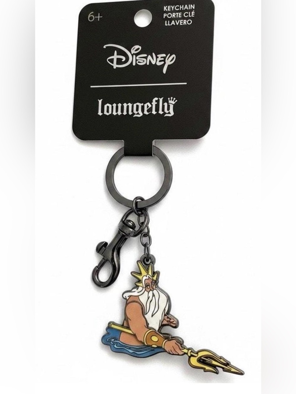 NWT Loungefly Disney The Little Mermaid King triton keychain